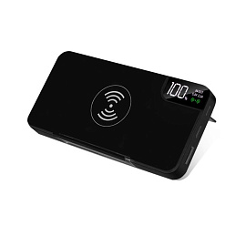 Внешний аккумулятор "gPro QI" с беспроводной зарядкой 10000 mAh - Черный AA (Чёрный)