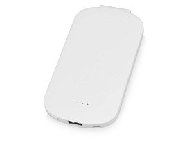 Портативное зарядное устройство "Pin" с клипом, 4000 mAh, цвет синий (Белый)