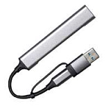 USB-хаб BRANCH 4 в 1, серый