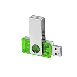 Флеш-карта TWISTA Transparent MS, 8Гб (Зелёный)
