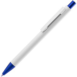 Ручка шариковая Chromatic White, белая с синим