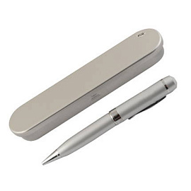 USB-Flash накопитель (флешка) "LASER PEN" с ручкой и лазерной указкой,  4 Gb, серебристый, в металли (Серебряный)