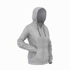 Толстовка женская 17W Style Woman (Серый; Тёмно-серый)
