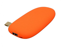 Универсальное зарядное устройство power bank "Large stone" в форме камня, с покрытием SOFT TOUCH, 52 (Оранжевый)