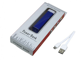 Универсальное зарядное устройство power bank- красный. 2600 Mah (Синий)