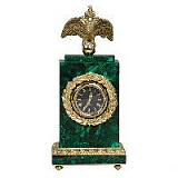 Часы интерьерные "Александр III" (бронза, малахит, полировка)