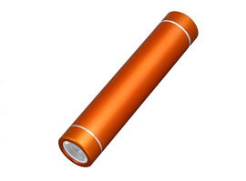Универсальное зарядное устройство power bank под нанесение логотипа с фонариком (Оранжевый)