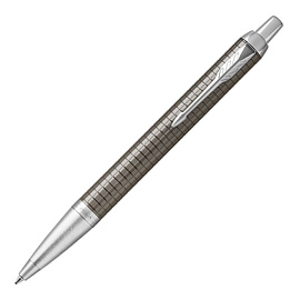 Ручка шариковая Parker IM Premium Dark Espresso Chiselled CT (Светло-коричневый; Серебряный)