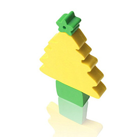Флешка PVC049 "Елка" с чипом 8 гб. USB 2.0 (Жёлтый)