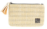 Косметичка Dewal Beauty серия "Рогожка", беж. темный, 20х13,6х1,0