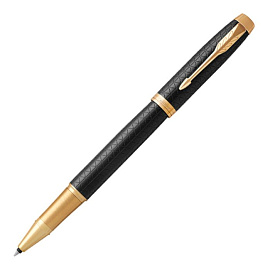 Ручка-роллер Parker IM Premium Dark Espresso Chiselled CT (Чёрный; Золотой)