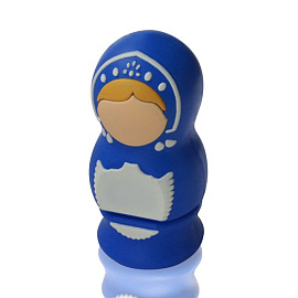 Флешка PVC024 "Матрешка" (цвет.) с чипом 4 гб. USB 2.0 (синий)