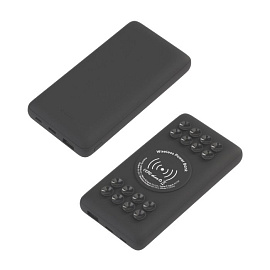 Беспроводное зарядное устройство "Twenty SOFTTOUCH", 20000 mAh, цвет черный (Чёрный)