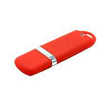 Флешка "Shape" с покрытием Софт Тач 16 Гб - Красный. USB 2.0