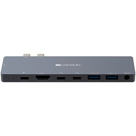 DS-8. Док-станция Power Delivery, 8-в-1 (серый)
