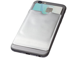 Бумажник для карт с защитой от сканирования (RFID), для смартфона (Серебряный)