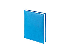 Ежедневник недатированный А6+ Velvet, черный (Синий флуор)