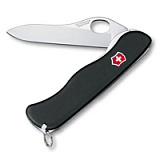 Нож перочинный VICTORINOX Sentinel Clip, 111 мм, 5 функций, с фиксатором лезвия, чёрный