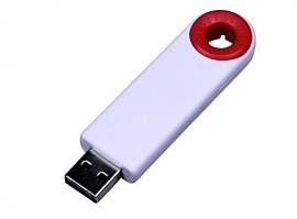 Флеш-накопитель промо прямоугольной формы, выдвижной механизм .4 Гб., USB2.0 (Красный)