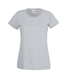 Футболка FOTL Lady-Fit Valueweight T (Серый меланж; S)