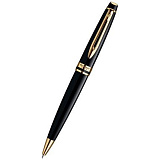 Шариковая ручка Waterman Expert 3, цвет: Black Laque GT, стержень: Mblu