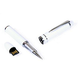 USB-Flash накопитель (флешка) - металлическая ручка, модель 370, объем памяти 32 Gb (Белый)