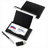 Функциональный набор "USB cardholder" : визитница с флешкой 4 Gb и ручкой