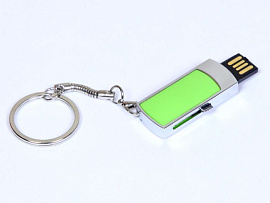 Флешка прямоугольной формы. 64 Гб., USB2.0 (Зелёный)