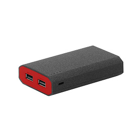 Внешний аккумулятор, Stone Island PB с покрытием SOFT TOUCH, 7800 mAh (Красный; Тёмно-серый)