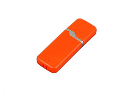 Флешка промо прямоугольной формы c оригинальным колпачком, модель 004, 32 Gb, USB 3.0 (Оранжевый)