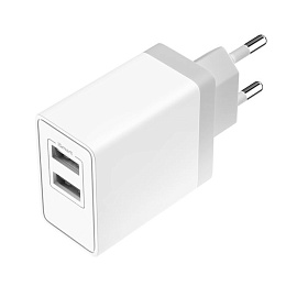 СЗУ OLMIO 2USB, 3.4A, Smart IC (Белый)