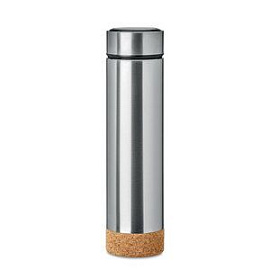 Термос заварочный с пробковым дном, POLE CORK - 450 мл (Серебряный)