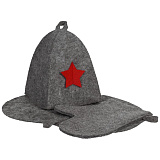 Банный набор General: шапка, рукавица и коврик