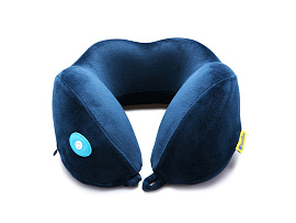 Подушка для путешествий со встроенным массажёром «Massage Tranquility Pillow» (синий)