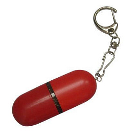 USB-Flash накопитель - брелок (флешка) из пластика каплевидной формы, модель 015, объем памяти 16 Gb (Красный)