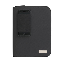 Папка с зарядным устройством 5000 mAh и блокнотом, цвет черный (Чёрный)