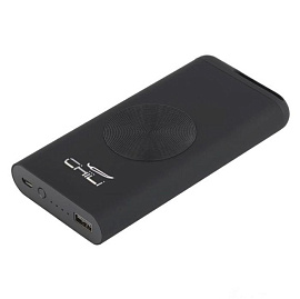Беспроводное зарядное устройство "Titan", 8000 mAh, цвет черный (Чёрный)