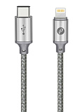 Кабель USB2.0, USB type-C - lightning, серый