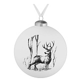 Елочный шар Forest, 10 см, с изображением оленя
