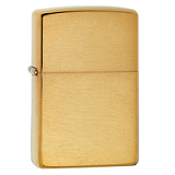 Зажигалка ZIPPO с покрытием Brushed Brass, золотистая  матовая