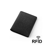 Обложка для паспорта и кредиток с RFID - защитой от считывания данных, цвет черный