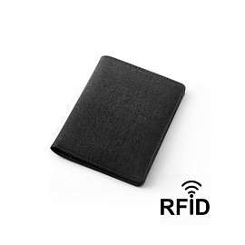 Обложка для паспорта и кредиток с RFID - защитой от считывания данных, цвет черный (Чёрный)