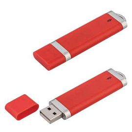 Флешка PL003 с чипом 8 гб. USB 2.0 (Красный; Серебряный)
