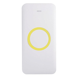 Беспроводное зарядное устройство SATURN (8000mAh) (Жёлтый; Белый)