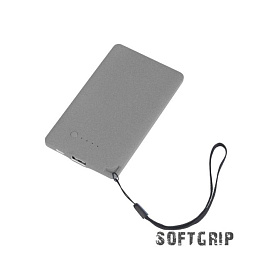 Зарядное устройство "Камень" с покрытием SOFT GRIP, 4000 mAh, цвет синий (Серый)