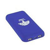 Беспроводное зарядное устройство "Sticky SOFTTOUCH", 10000 mAh с подсветкой логотипа и присосками, ц