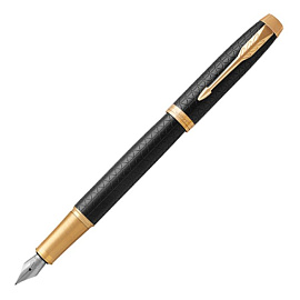 Ручка перьевая Parker IM Premium Dark Espresso Chiselled CT (Чёрный; Золотой)
