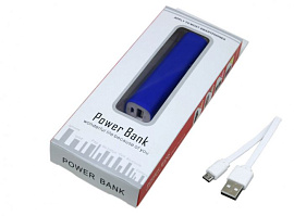 Прямоугольной формы зарядное устройство power bank (Синий)