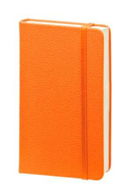 Записная книжка (бренд InFolio) коллекция "Lifestyle", формат A6, переплёт твердый с резинкой (Оранжевый)