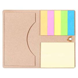 Футляр для визитки Eco Holder со стикерами, бурый (Коричневый)